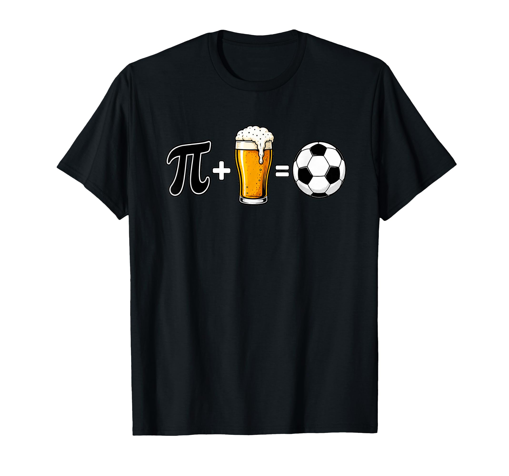 Football Maths Pi Beer Pint Funny T-Shirt - Minimalist Print for Adults - T-Shirt, Sweatshirt, Hoodie