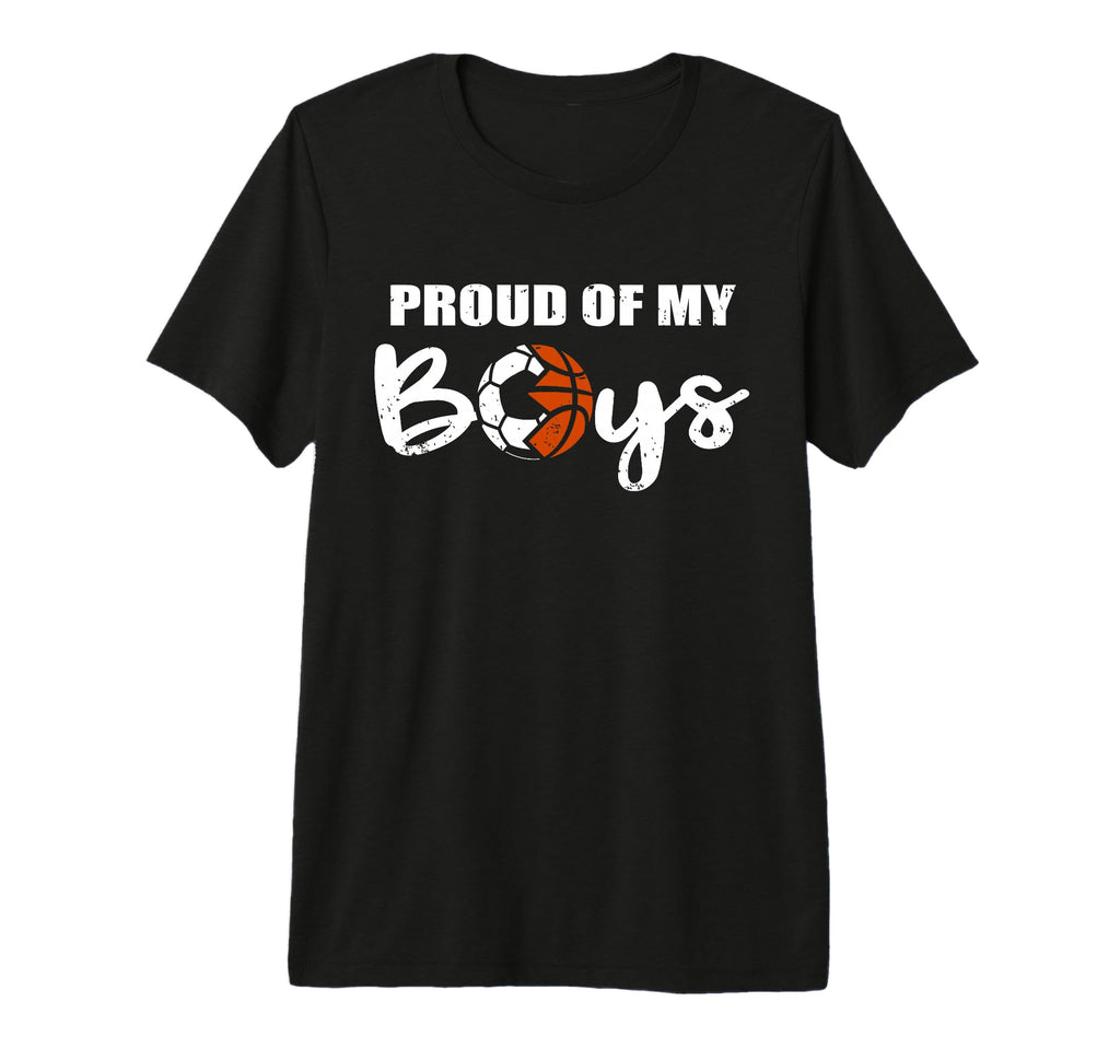 Proud My Funny Soccer Basketball Mom T-Shirt - Custom Art Print for Adults - T-Shirt, Sweatshirt, Hoodie