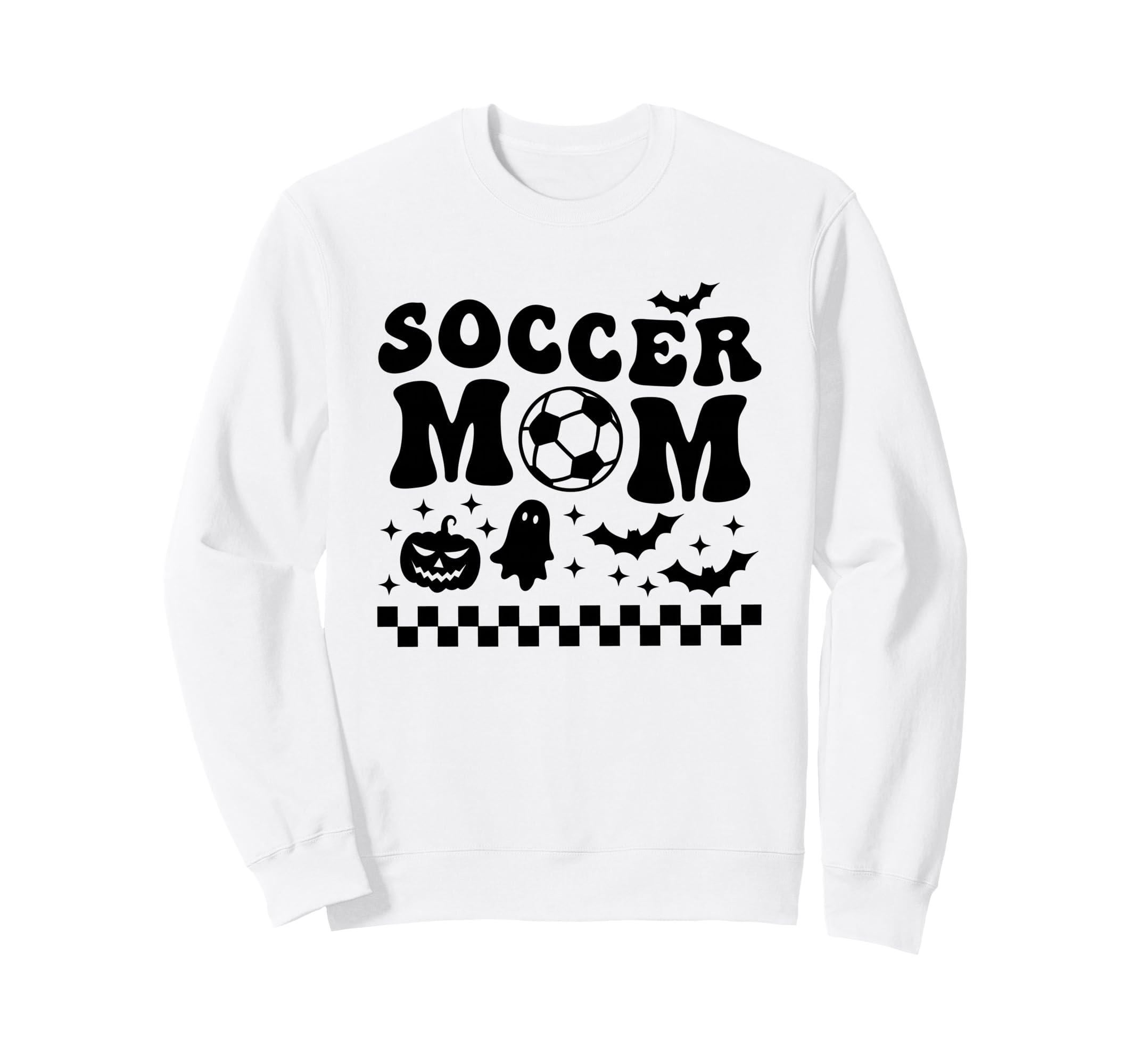 Soccer Mom Halloween Groovy Sweatshirt - Aesthetic Graphic for Adults - T-Shirt, Sweatshirt, Hoodie