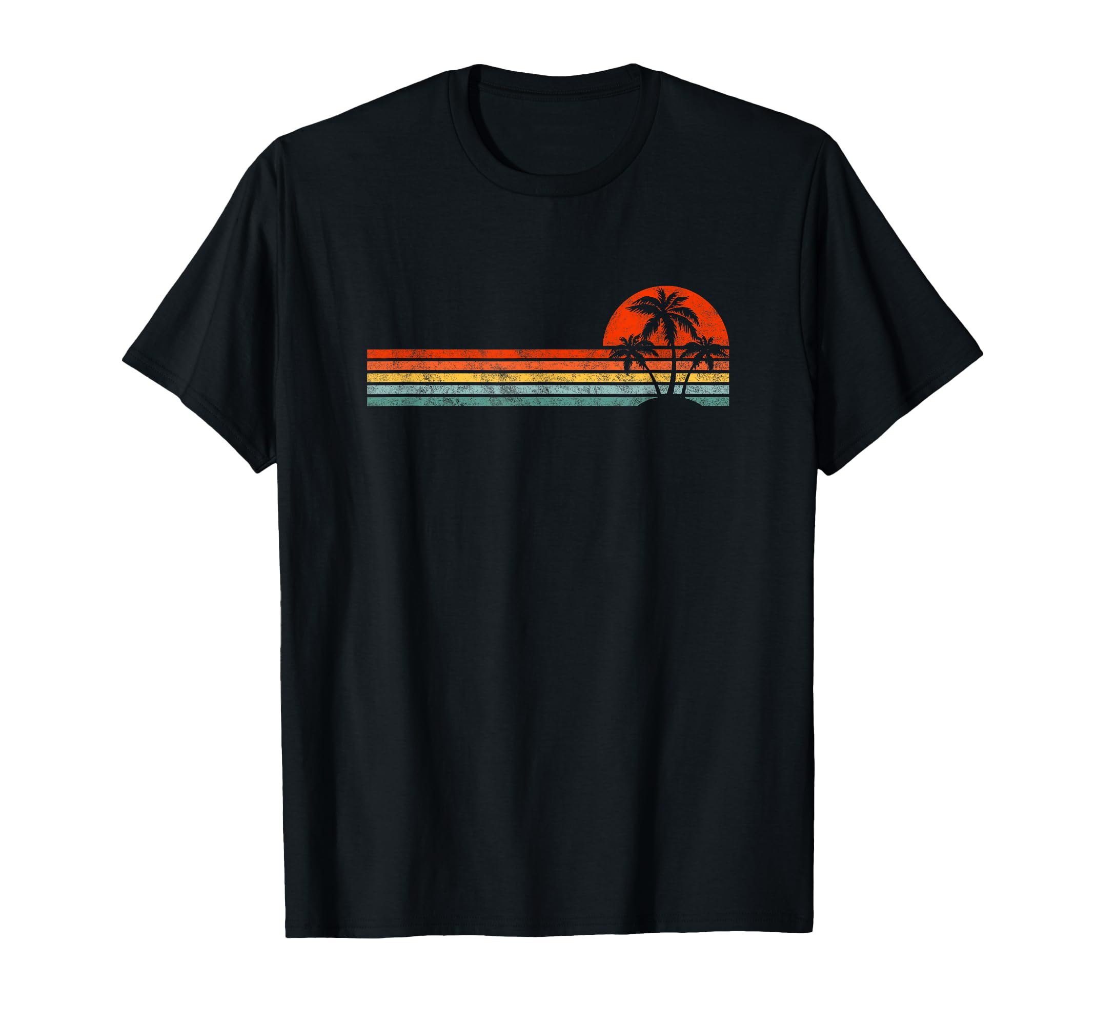 Palm Tree Sunset Horizon Summer T-Shirt - Streetwear Style for Adults - T-Shirt, Sweatshirt, Hoodie