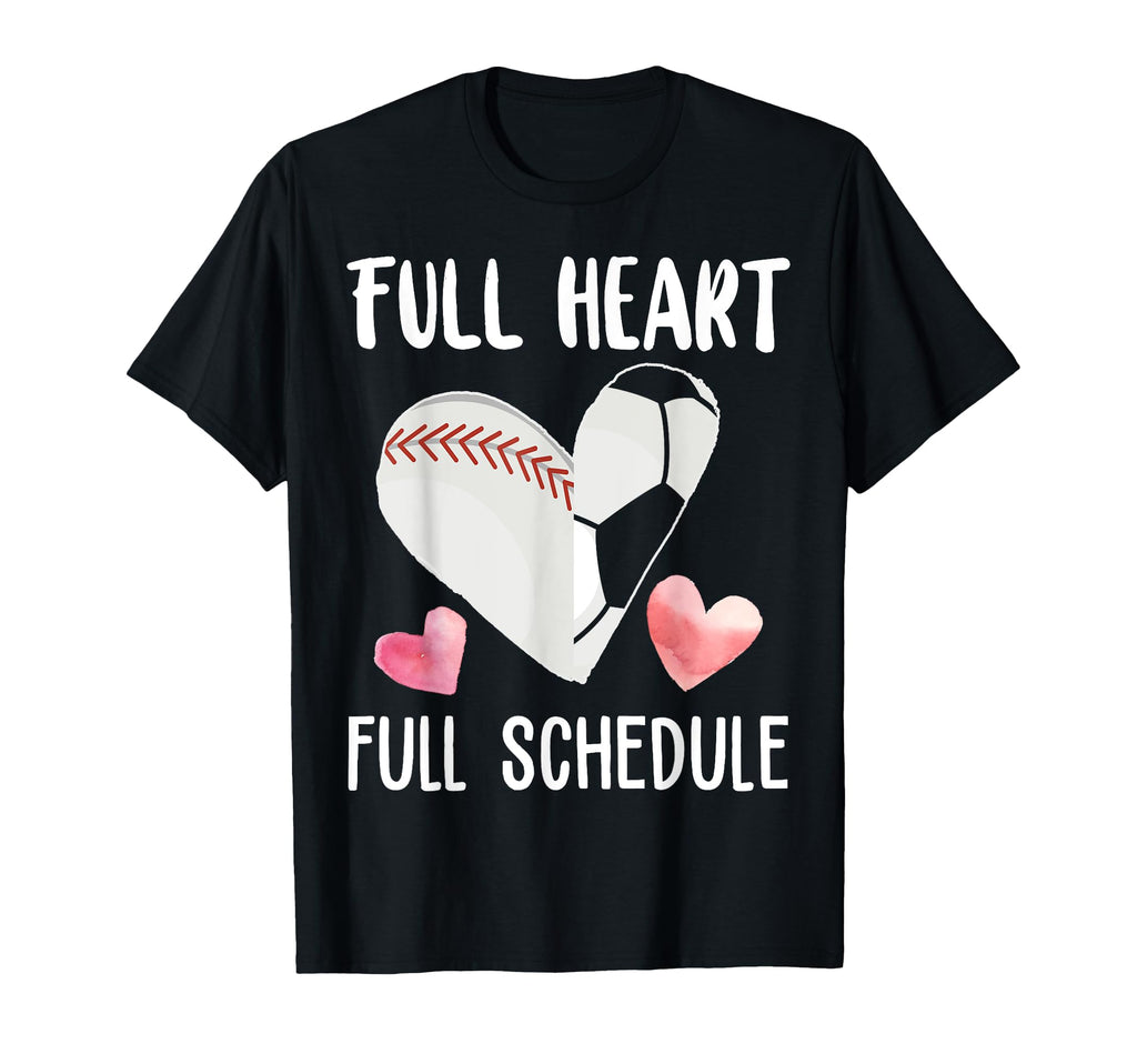 Soccer Baseball Heart Sports Gift T-Shirt - Unique Graphic Men Women - T-Shirt, Sweatshirt, Hoodie