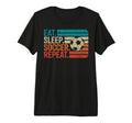 Eat Sleep Soccer Repet Goalie Player Fan T-Shirt - Graphic Print Unisex - T-Shirt, Sweatshirt, Hoodie
