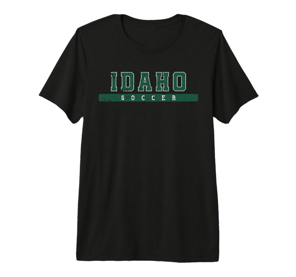 Idaho Soccer Green Text Tri Blend T-Shirt - Graphic Print Men Women - T-Shirt, Sweatshirt, Hoodie