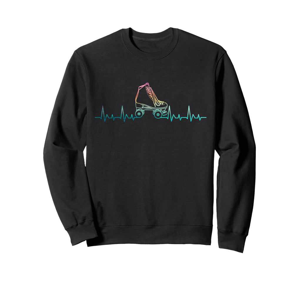 Roller Skating Skate Heartbeat Sweatshirt - Streetwear Style Unisex - T-Shirt, Sweatshirt, Hoodie