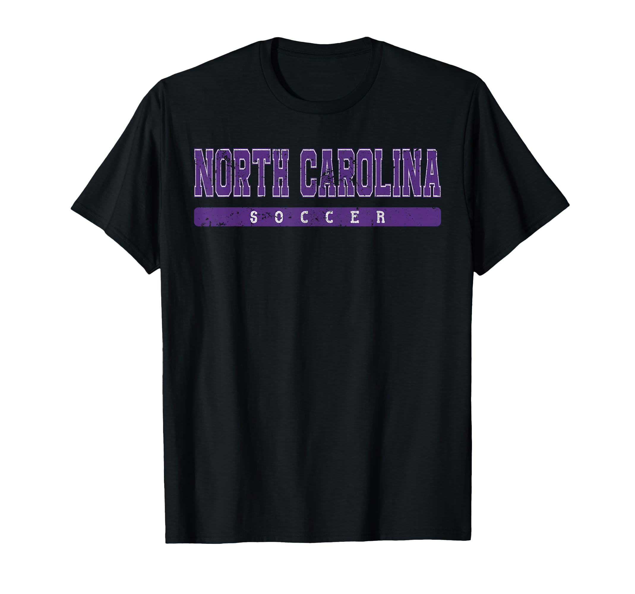North Carolina Soccer Purple Text T-Shirt - Trendy Graphic Men Women - T-Shirt, Sweatshirt, Hoodie