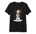 Soccer Snowman Santa Hat Holiday T-Shirt - Casual Everyday Wear for Adults - T-Shirt, Sweatshirt, Hoodie