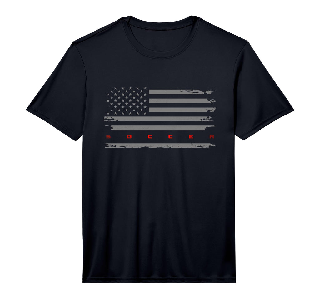 American Flag Soccer Soccer Performance T-Shirt - Novelty Apparel Men Women - T-Shirt, Sweatshirt, Hoodie