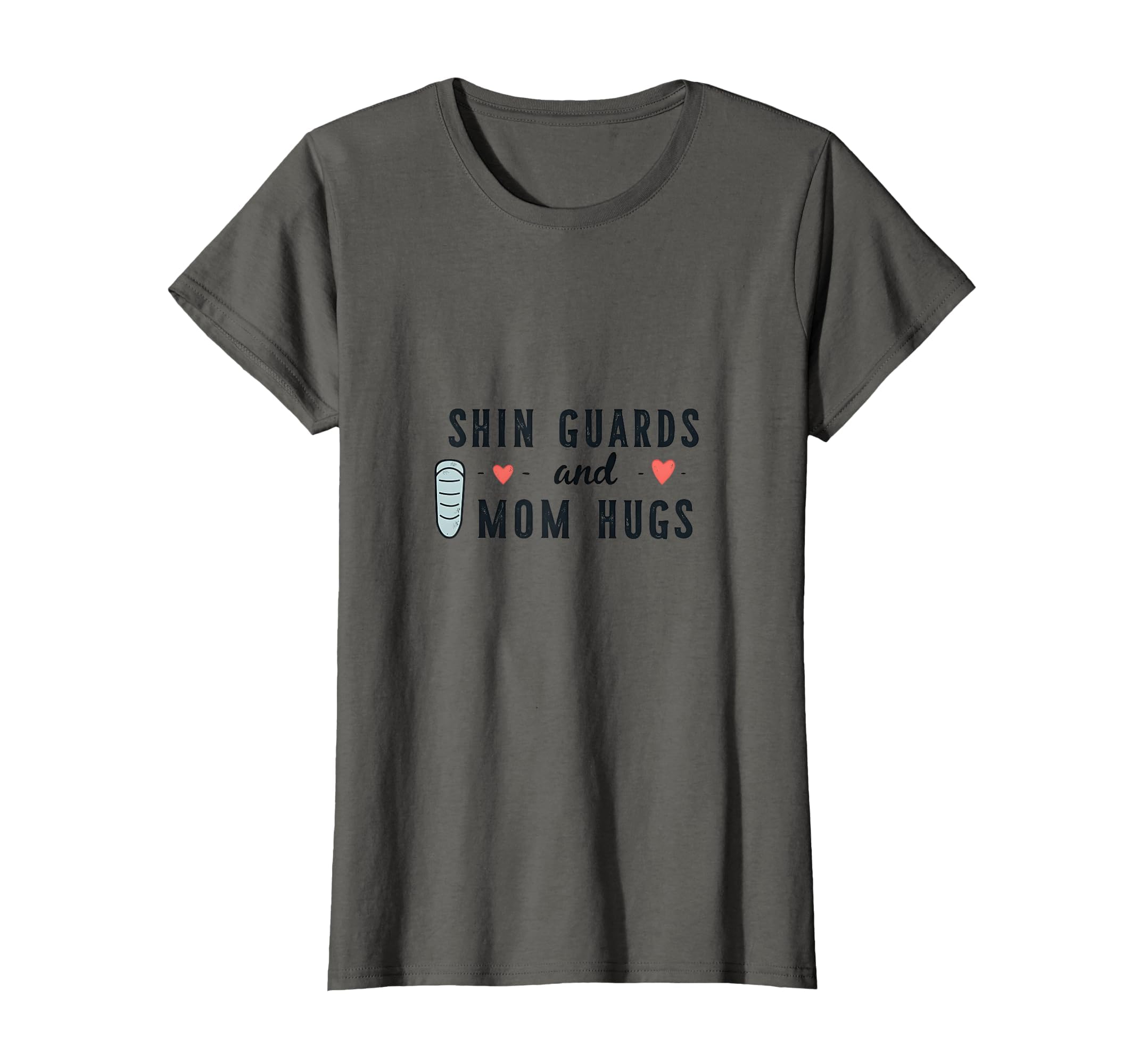 Shin Guards And Mom Hugs Soccer Mom T-Shirt - Minimalist Print for Adults - T-Shirt, Sweatshirt, Hoodie
