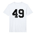 Number 49 Sport Black Distressed Varsity T-Shirt - Novelty Apparel Unisex - T-Shirt, Sweatshirt, Hoodie