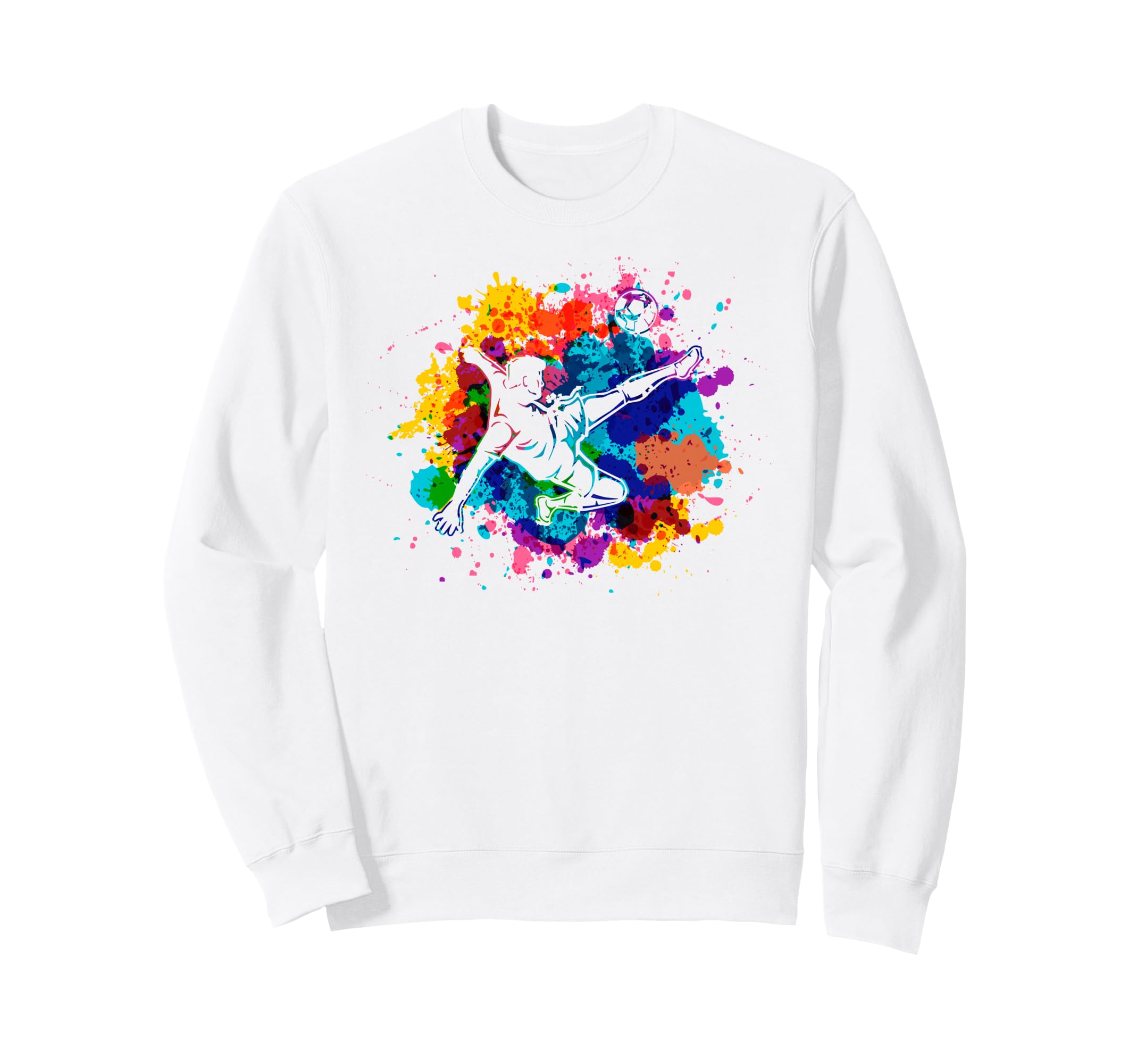 Colorful Soccer Bicycle Kick Sweatshirt - Fun Novelty Design Men Women - T-Shirt, Sweatshirt, Hoodie