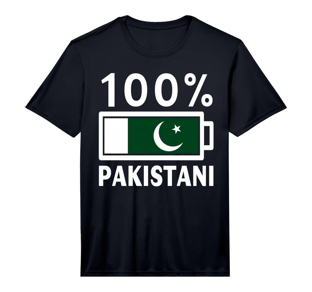 Pakistan Flag 100 Pakistani Battery T-Shirt - Custom Art Print Unisex - T-Shirt, Sweatshirt, Hoodie