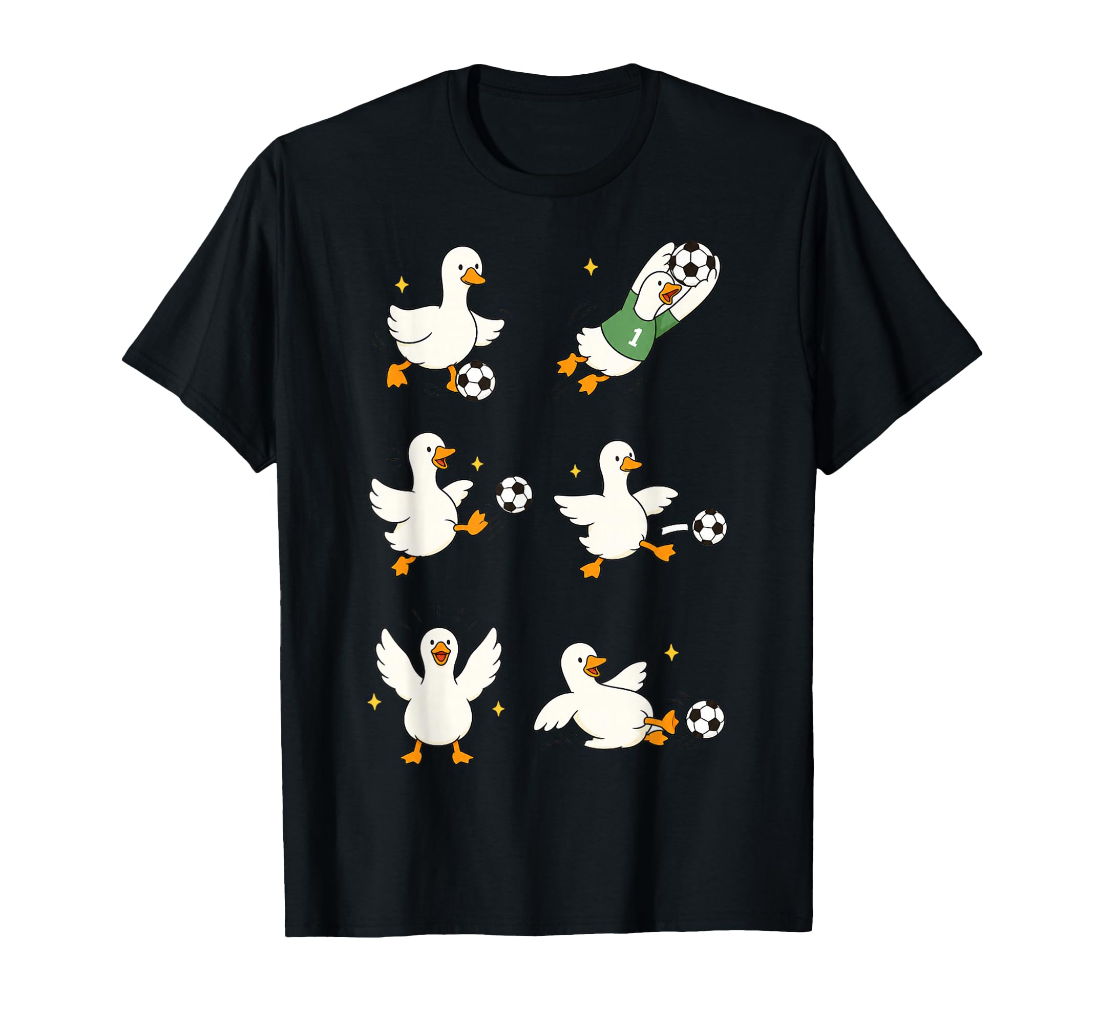 Silly Goose Playing Soccer Player Goalie T-Shirt - Unique Graphic Unisex - T-Shirt, Sweatshirt, Hoodie