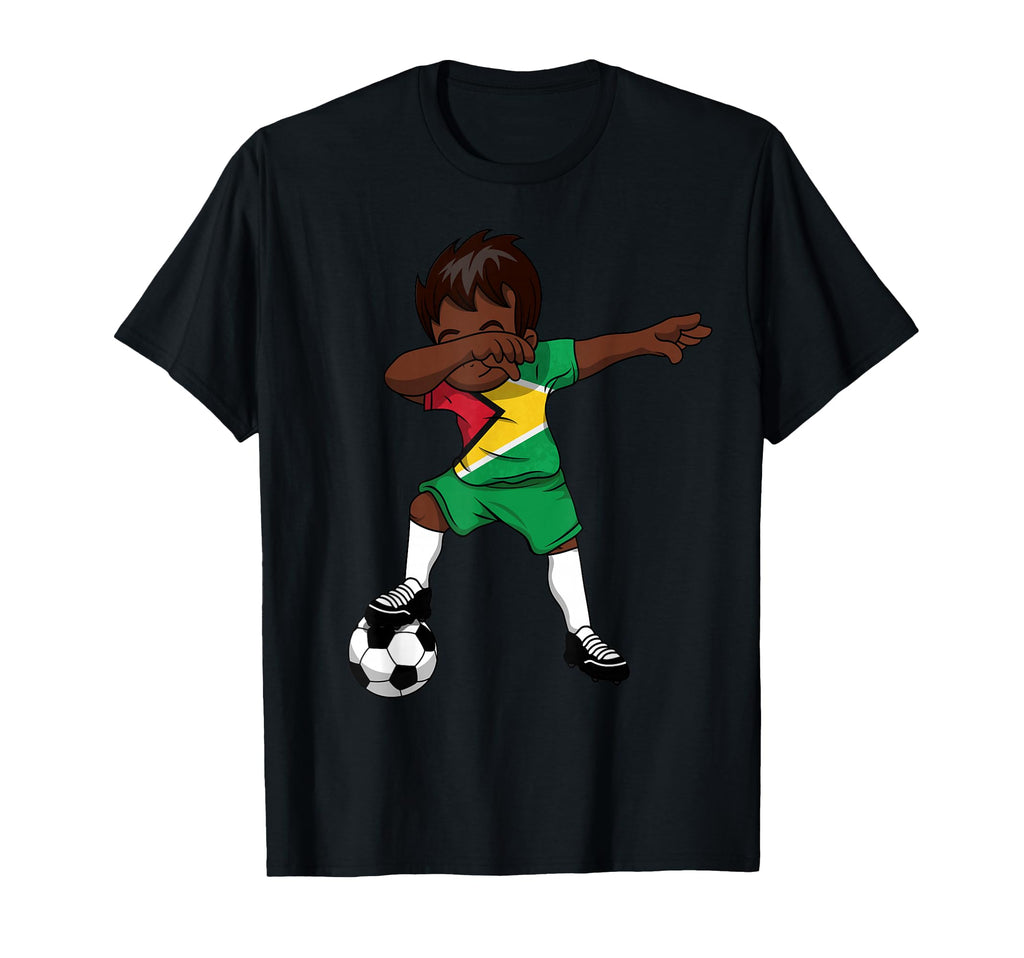 Dabbing Soccer Guyana Guyanese T-Shirt - Novelty Apparel for Adults - T-Shirt, Sweatshirt, Hoodie