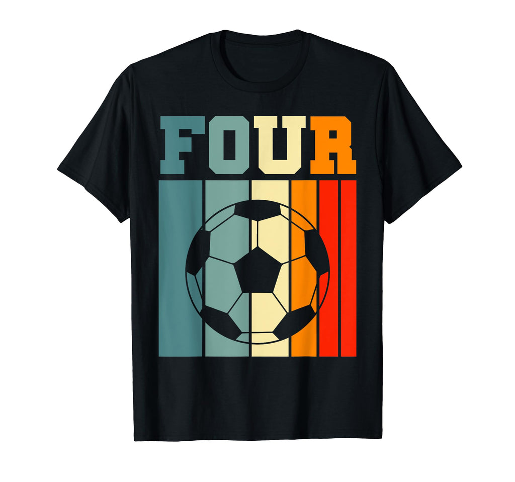 Four 4Th Soccer Birthday Party 4 T-Shirt - Minimalist Print Men Women - T-Shirt, Sweatshirt, Hoodie