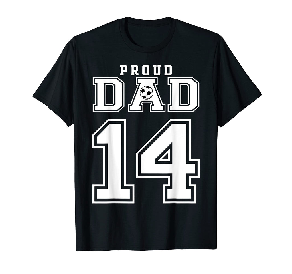 Number 14 Custom Proud Soccer Futbol T-Shirt - Minimalist Print for Adults - T-Shirt, Sweatshirt, Hoodie