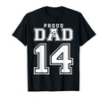 Number 14 Custom Proud Soccer Futbol T-Shirt - Minimalist Print for Adults - T-Shirt, Sweatshirt, Hoodie