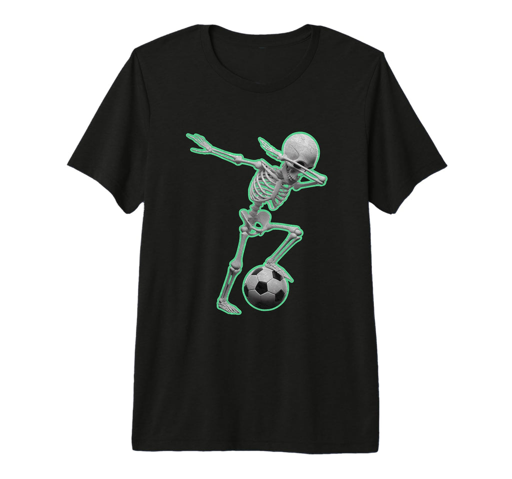 Dabbing Skeleton Soccer Spooky Season T-Shirt - Custom Art Print Unisex - T-Shirt, Sweatshirt, Hoodie