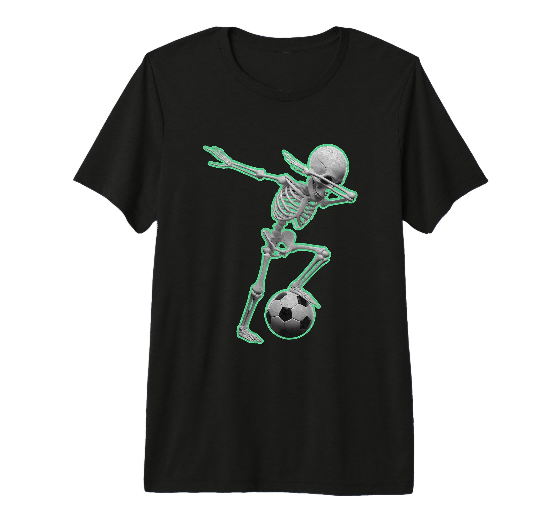 Dabbing Skeleton Soccer Spooky Season T-Shirt - Custom Art Print Unisex - T-Shirt, Sweatshirt, Hoodie
