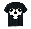 Soccer Fan Or Player Football Lover Heart T-Shirt - Custom Art Print Unisex - T-Shirt, Sweatshirt, Hoodie
