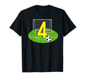 Number 4 4Th Birthday Soccer 4 Years Old T-Shirt - Trendy Graphic Men Women - T-Shirt, Sweatshirt, Hoodie