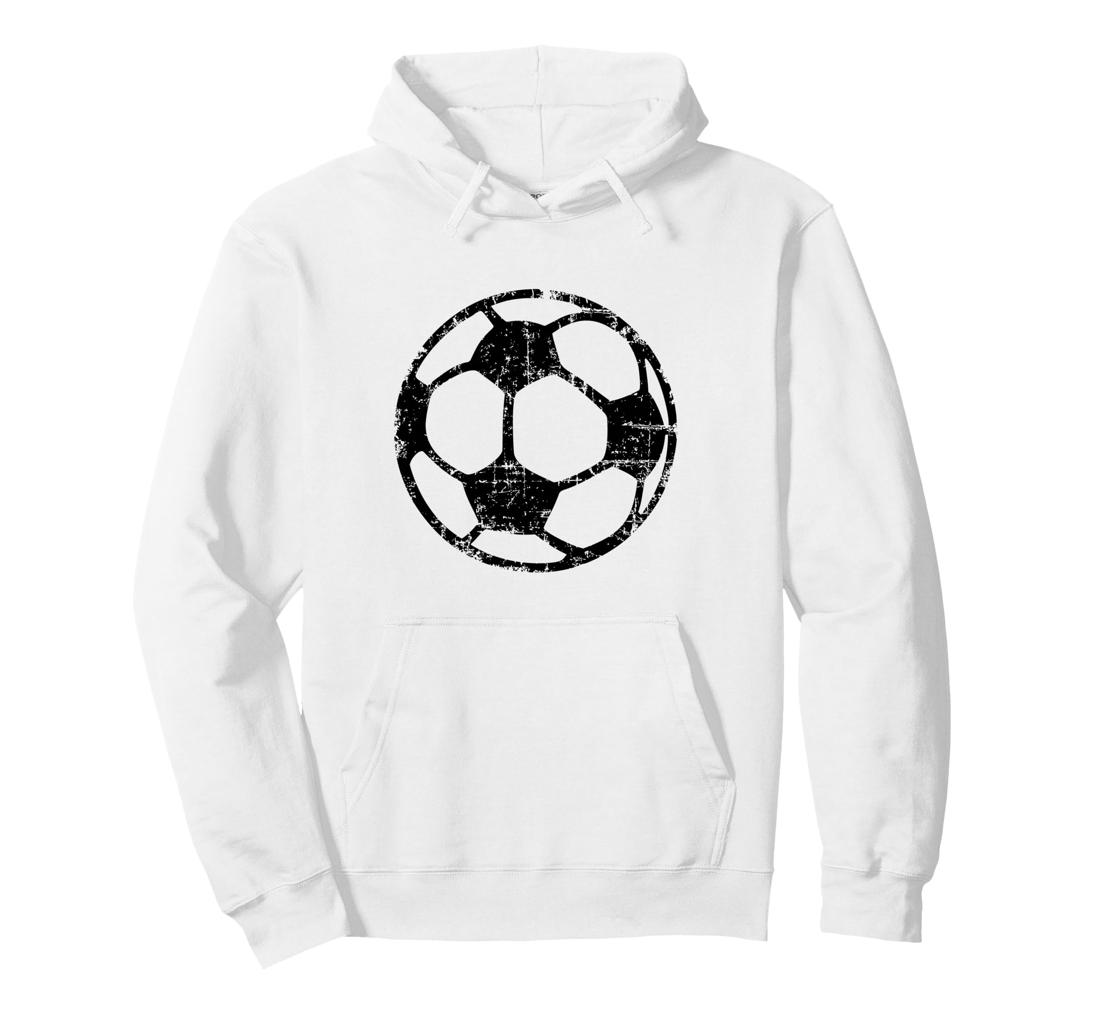 Soccer Ball Black Fans Players Soccer Hoodie - Novelty Apparel for Adults - T-Shirt, Sweatshirt, Hoodie