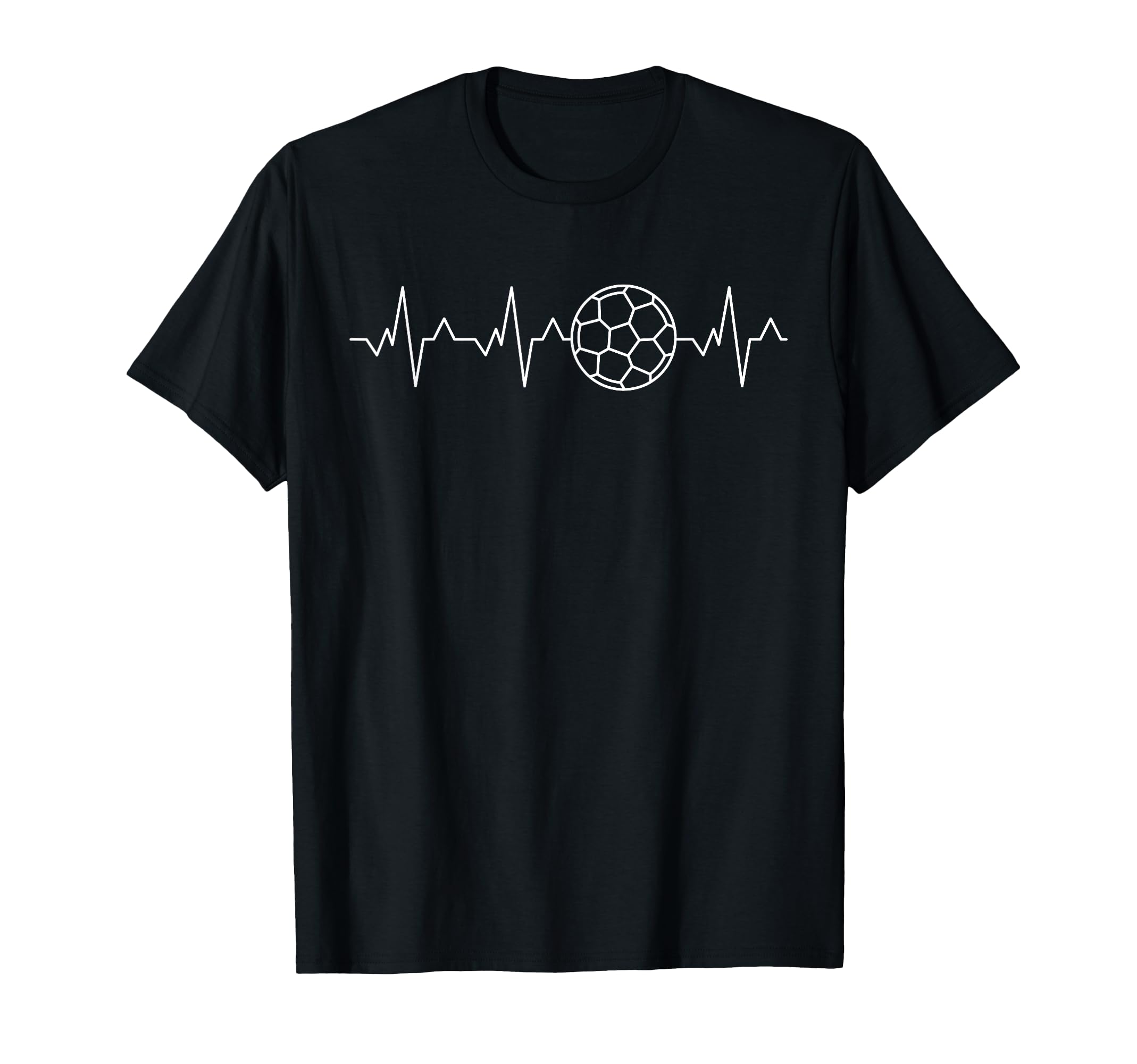 Soccer Heartbeat Soccer Ball Ecg Pulse T-Shirt - Unique Graphic Men Women - T-Shirt, Sweatshirt, Hoodie