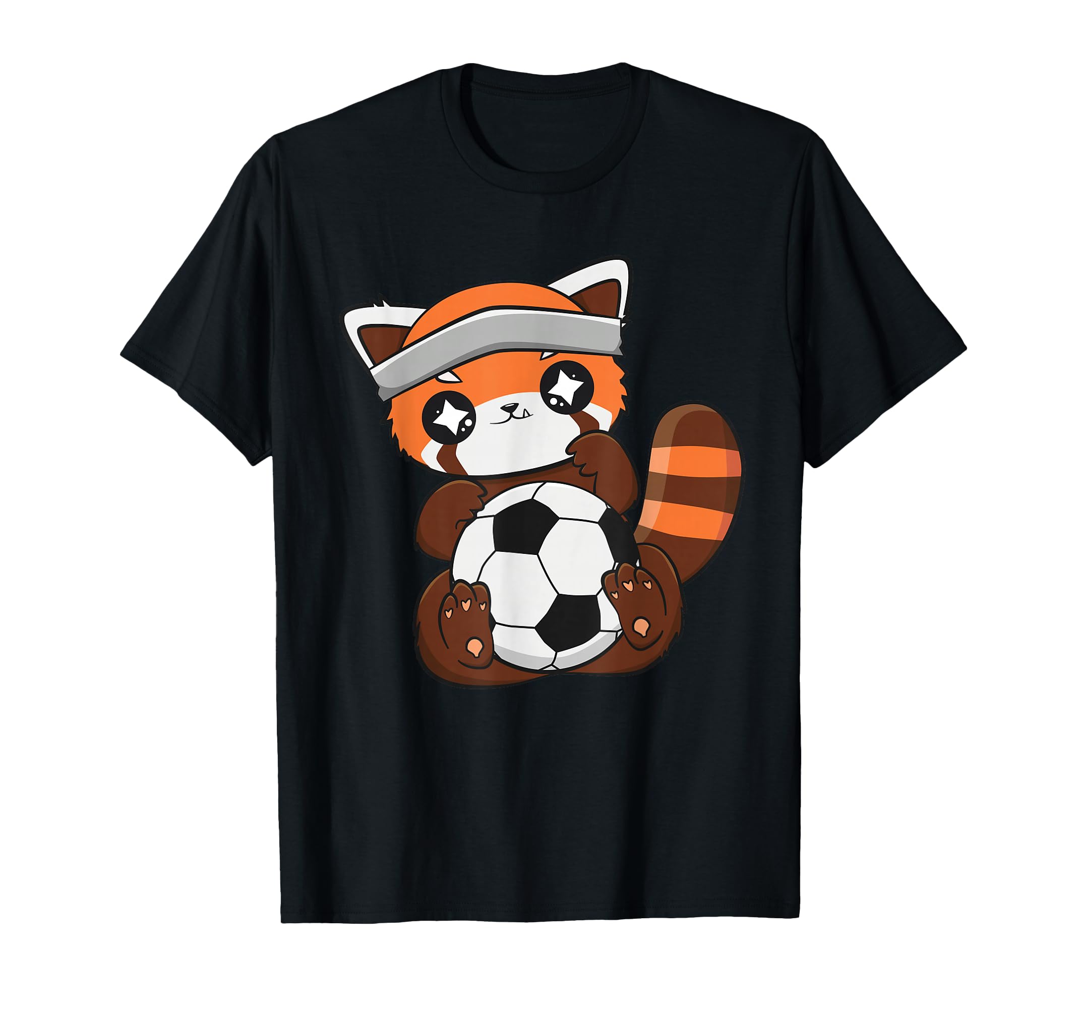 Red Panda Soccer Ball Sport Coach T-Shirt - Custom Art Print Men Women - T-Shirt, Sweatshirt, Hoodie