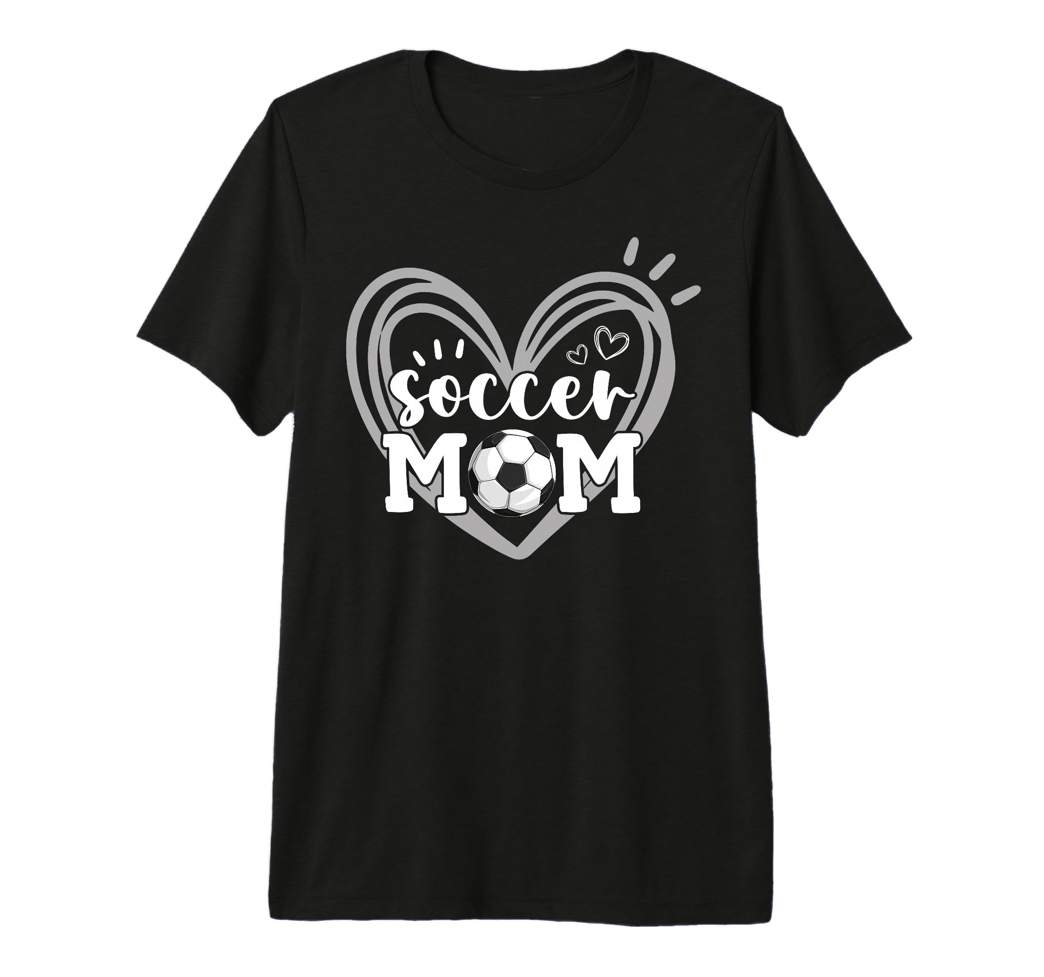 Funny Soccer Mom Heart Soccer Mama Happy T-Shirt - Minimalist Print Unisex - T-Shirt, Sweatshirt, Hoodie