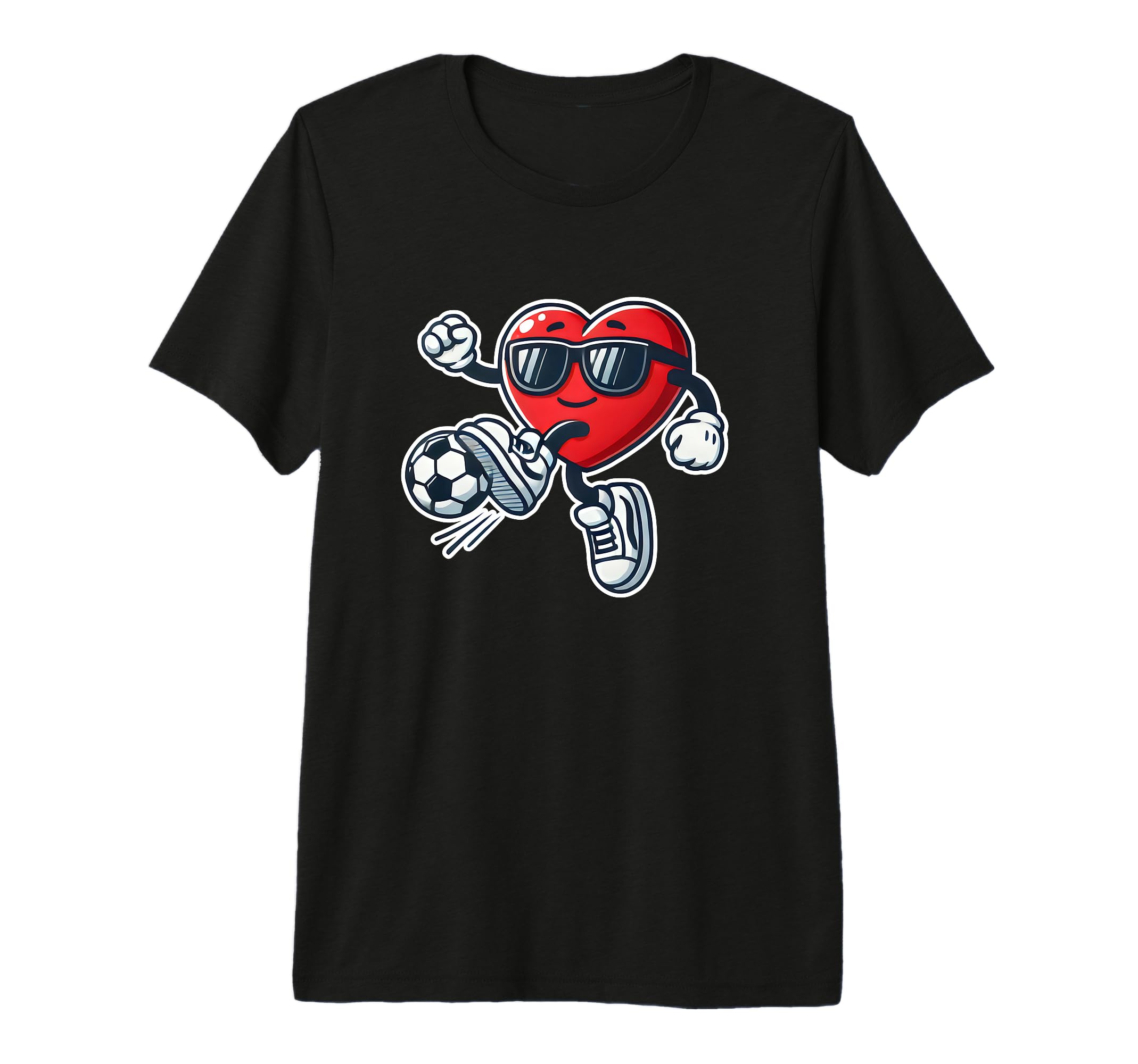 Soccer Is My Valentine Heart T-Shirt - Streetwear Style Men Women - T-Shirt, Sweatshirt, Hoodie