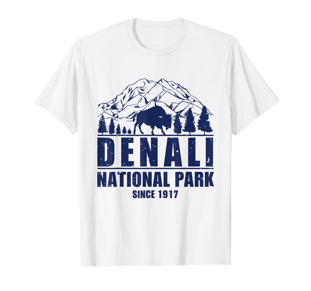 Denali National Park 1917 Alaska Hiking T-Shirt - Trendy Graphic Unisex - T-Shirt, Sweatshirt, Hoodie