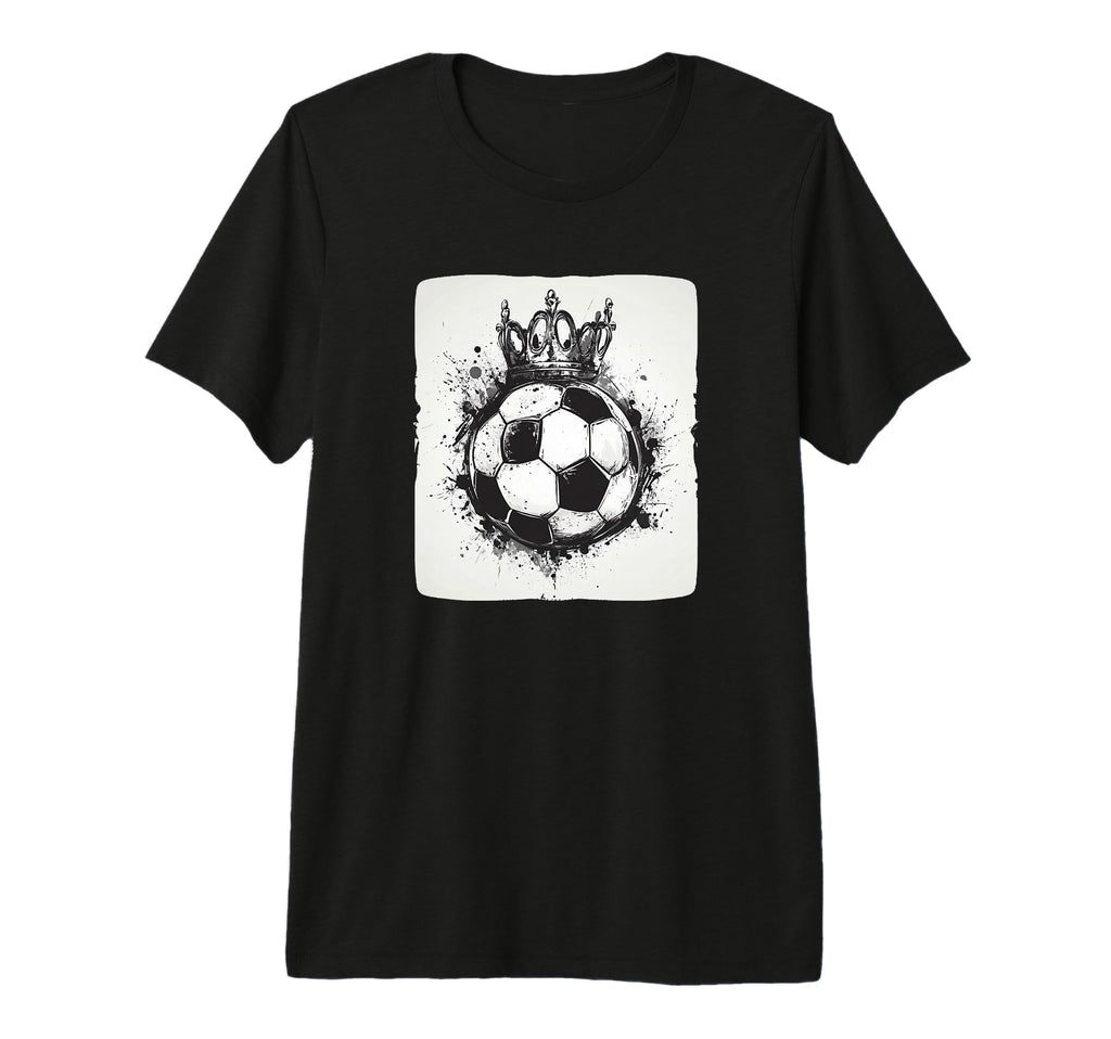 Funny Crowned Soccer Ball Costume And T-Shirt - Graphic Print for Adults - T-Shirt, Sweatshirt, Hoodie