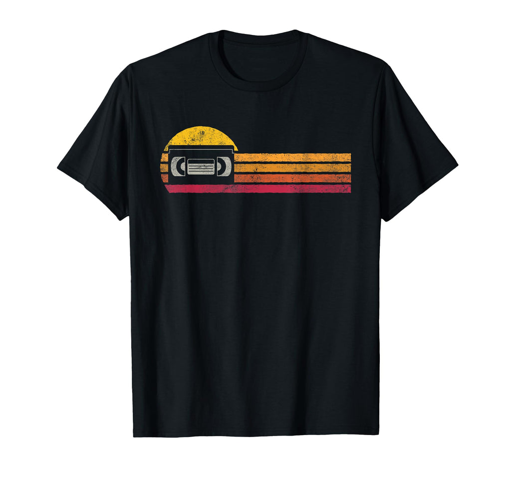 Vhs Tape Silhouette Sunset 70S Gift T-Shirt - Novelty Apparel Men Women - T-Shirt, Sweatshirt, Hoodie