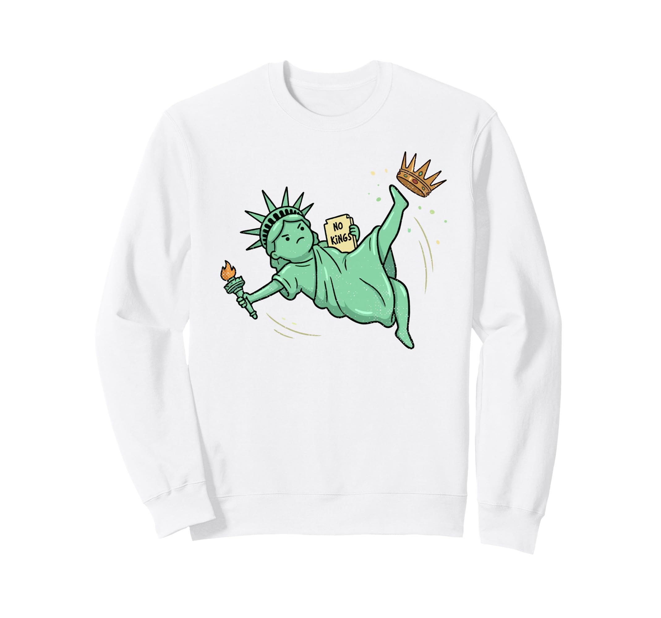 No Kings Statue Liberty Soccer Sweatshirt - Trendy Graphic Men Women - T-Shirt, Sweatshirt, Hoodie