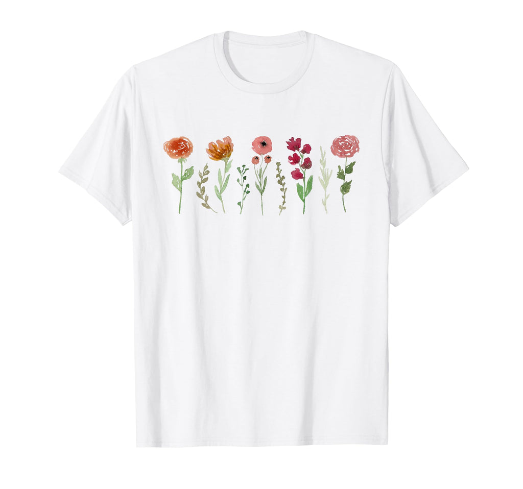 Womens Flower Casual Boho Wildflower T-Shirt - Graphic Print for Adults - T-Shirt, Sweatshirt, Hoodie