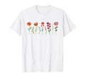 Womens Flower Casual Boho Wildflower T-Shirt - Graphic Print for Adults - T-Shirt, Sweatshirt, Hoodie