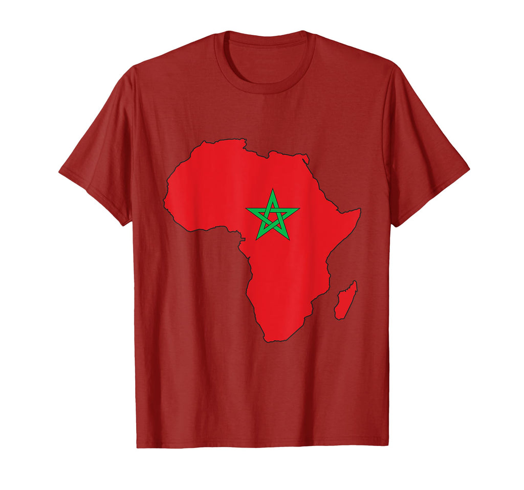 I Love Morocco Flag Africa Map T-Shirt - Fun Novelty Design for Adults - T-Shirt, Sweatshirt, Hoodie