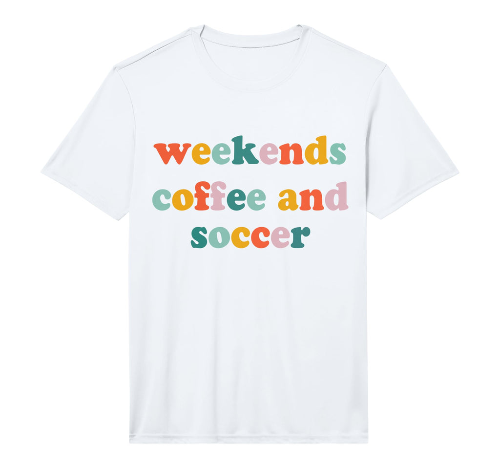 Weekends Coffee And Soccer Soccer T-Shirt - Minimalist Print for Adults - T-Shirt, Sweatshirt, Hoodie