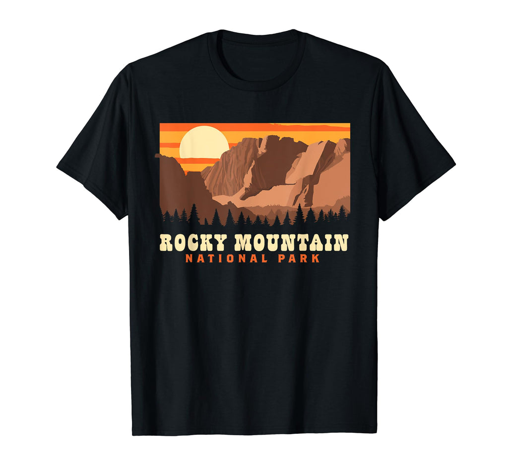 Rocky Mountain National Park Sunset T-Shirt - Unique Graphic Men Women - T-Shirt, Sweatshirt, Hoodie