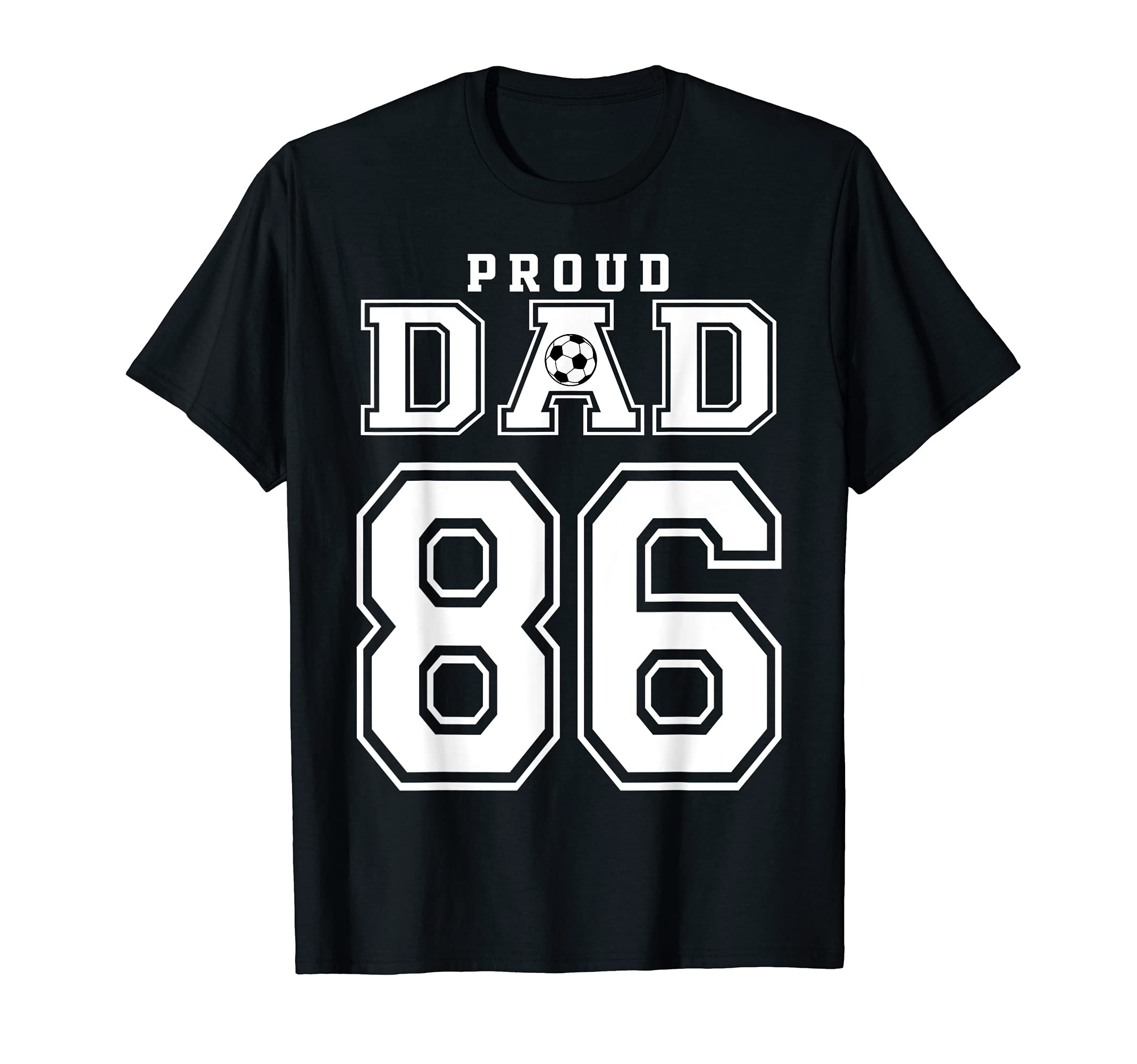 Number 86 Custom Proud Soccer Futbol T-Shirt - Custom Art Print for Adults - T-Shirt, Sweatshirt, Hoodie