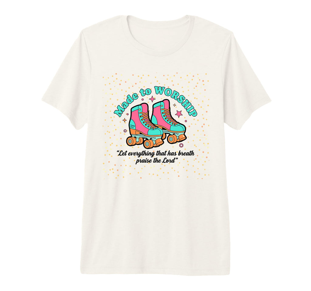 Created To Worship Colorful Faith Tri T-Shirt - Trendy Graphic Men Women - T-Shirt, Sweatshirt, Hoodie