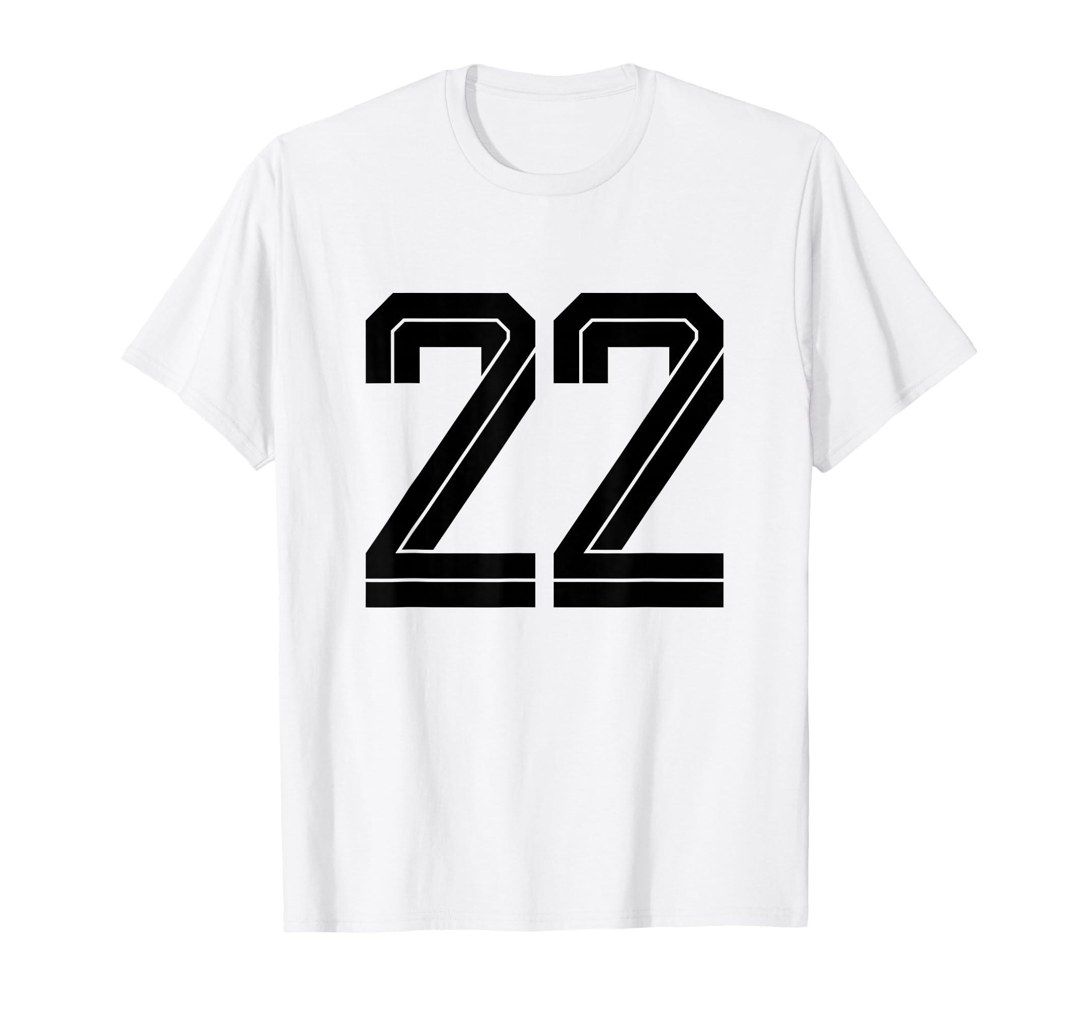 22 White Number 22 Sports Fan Soccer T-Shirt - Minimalist Print Men Women - T-Shirt, Sweatshirt, Hoodie