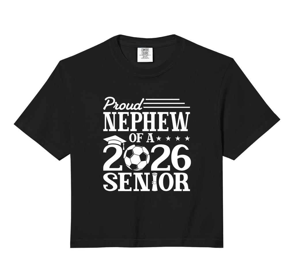 Proud Nephew 2026 Senior Soccer Graduate Hoodie - Novelty Apparel Unisex - T-Shirt, Sweatshirt, Hoodie