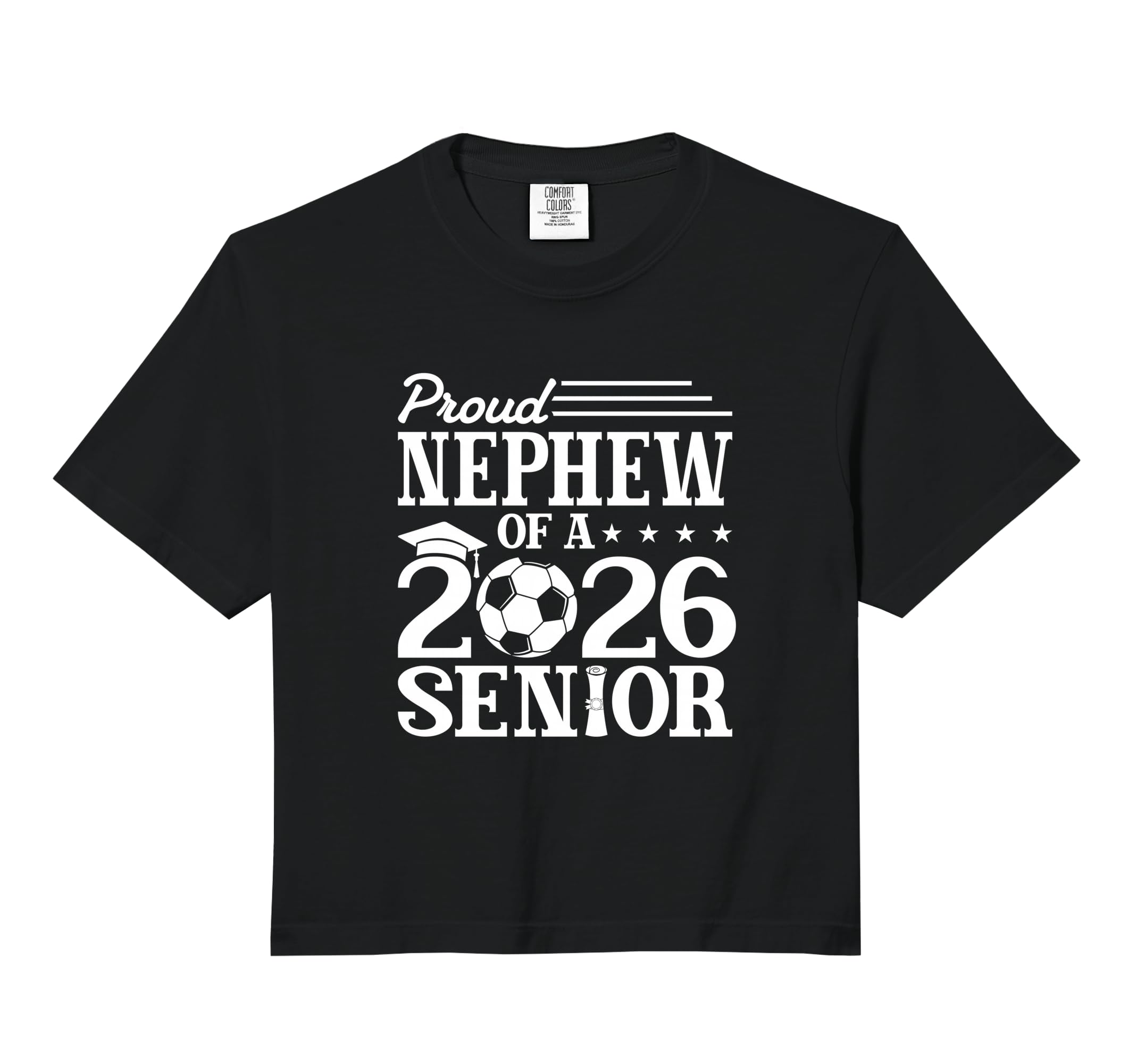 Proud Nephew 2026 Senior Soccer Graduate Hoodie - Novelty Apparel Unisex - T-Shirt, Sweatshirt, Hoodie