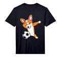 Dabbing Corgi Funny Dog Soccer Lovers T-Shirt - Streetwear Style Unisex - T-Shirt, Sweatshirt, Hoodie