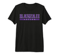 Hawaii Soccer Purple Text Tri Blend T-Shirt - Custom Art Print Men Women - T-Shirt, Sweatshirt, Hoodie