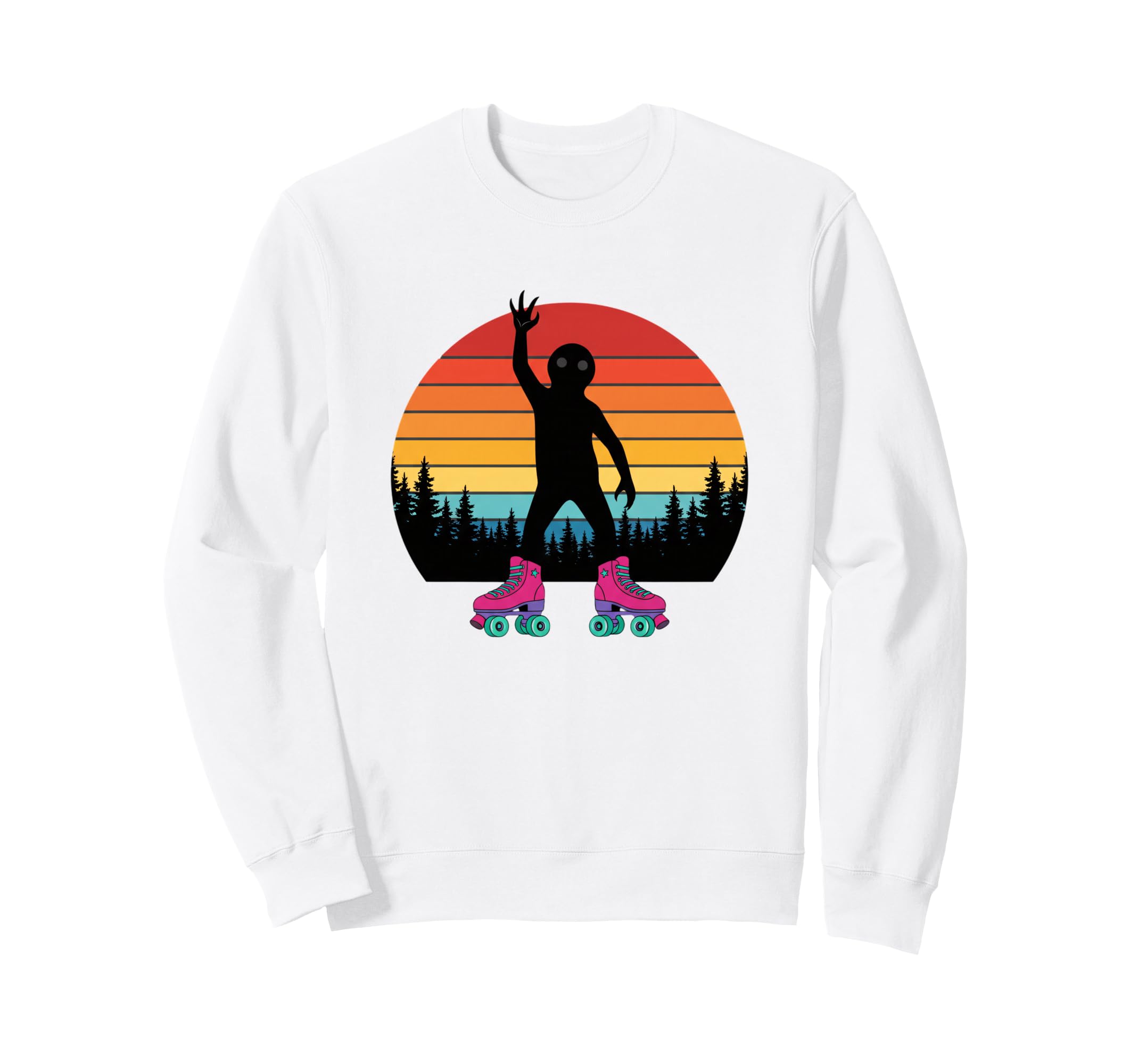 Bigfoot Roller Skates Sunset Sweatshirt - Minimalist Print Men Women - T-Shirt, Sweatshirt, Hoodie