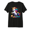 Colorful Unicorn Tie Dye Soccer Ball T-Shirt - Aesthetic Graphic Unisex - T-Shirt, Sweatshirt, Hoodie