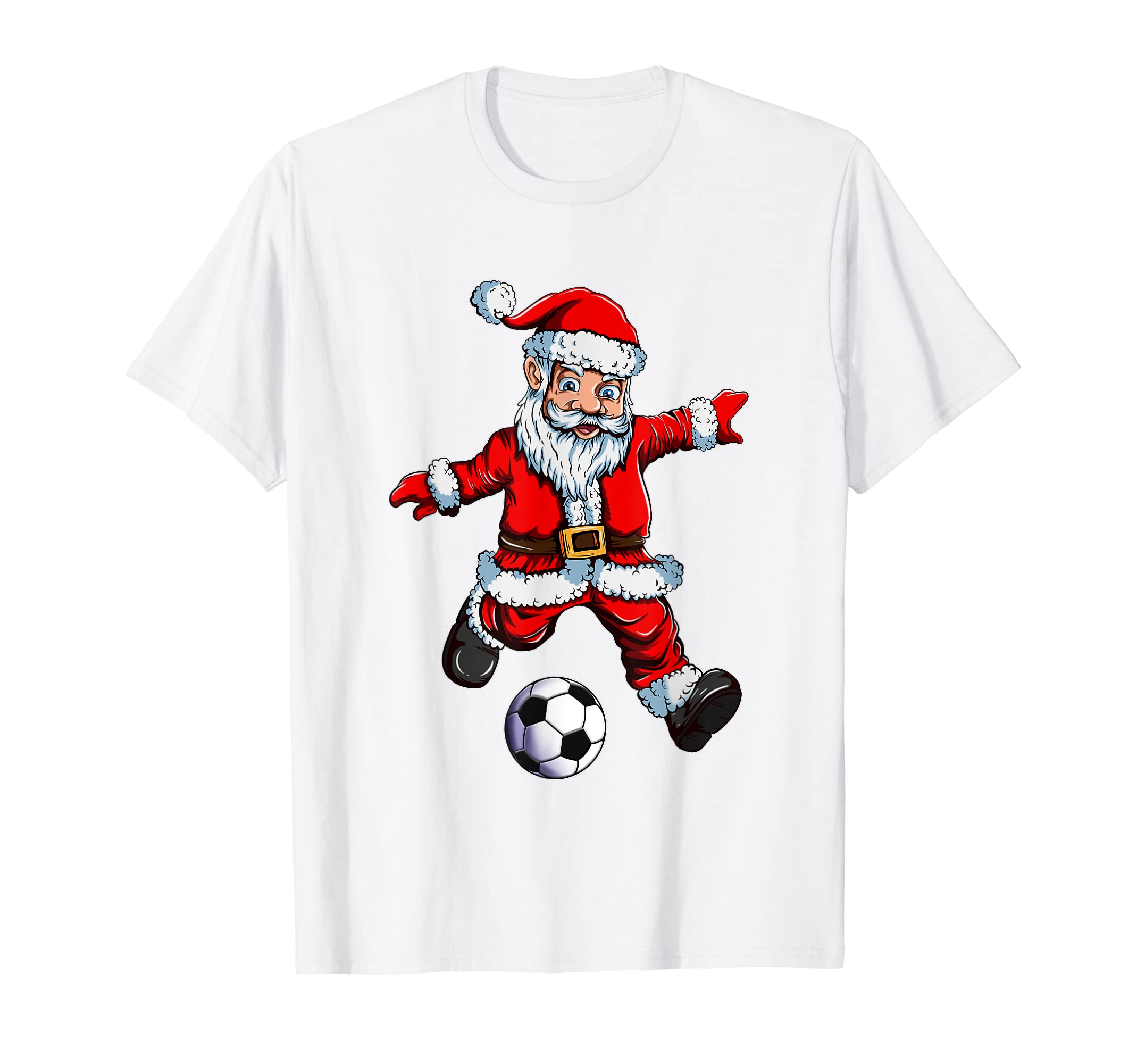 Santa Claus Plays Soccer Sportsman Outfit T-Shirt - Graphic Print Men Women - T-Shirt, Sweatshirt, Hoodie
