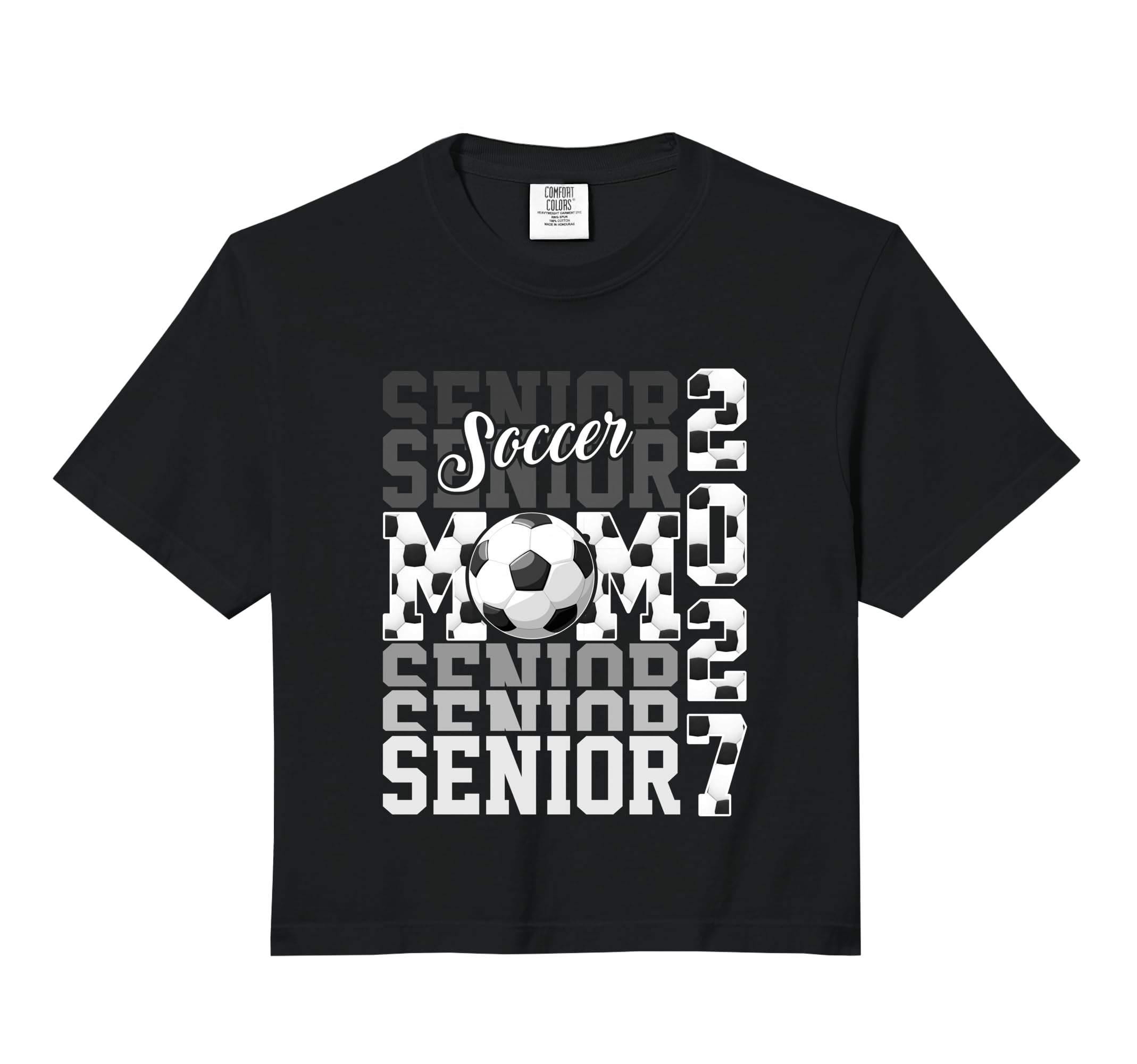 Senior 2027 Soccer Mom Proud Family Hoodie - Graphic Print Unisex - T-Shirt, Sweatshirt, Hoodie