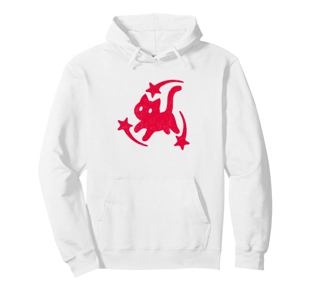 Yk2 Grunge Scary Cat Shooting Stars Hoodie - Minimalist Print for Adults - T-Shirt, Sweatshirt, Hoodie